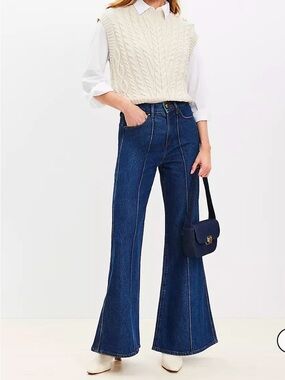 NWT LOFT   Super Flare high rise  Tall Jeans